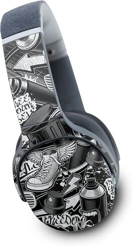 MightySkins Skin Compatible with Skullcandy Crusher Evo Wireless - Mono Hip Hop | Protective, Durable, and Unique Vinyl Decal wrap Cover | Easy to Apply | Made in the USA in Kuwait