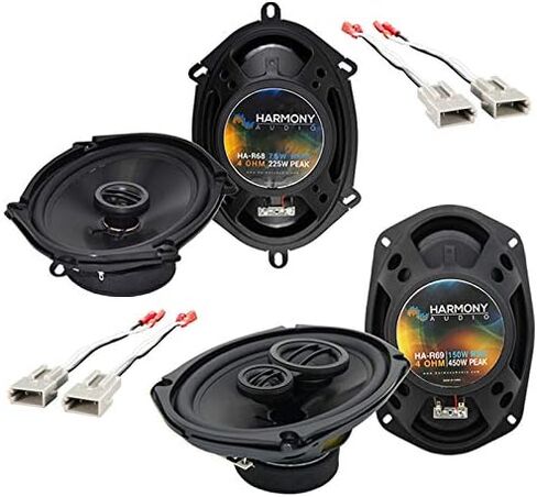 Harmony Audio R68 R69 OEM Factory Replacement Speaker Upgrade Package Compatible with Lincoln Town Car 1990-2002 in Kuwait