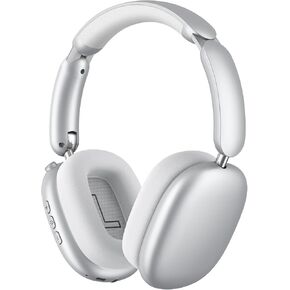 سماعات رأس Wentronic Y02 بخاصية إلغاء الضوضاء النشطة، بطارية 60 ساعة، 5 أوضاع موسيقى EQ، صوت عالي الدقة، صوت جهير عميق، سماعة رأس بلوتوث 5.4 لاسلكية قابلة للطي فوق الأذن، وسادات أذن جلدية قابلة للتنفس (فضي) in Kuwait