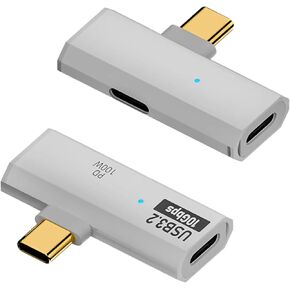 2 في 1 USB C الفاصل محول أنثى مزدوج 90 درجة نوع الطاقة الأجهزة 3.2 تمديد للهاتف in Kuwait