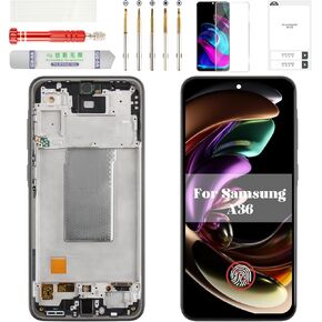 TFT for Samsung A36 Screen Replacement for Samsung Galaxy A36 LCD Display for Samsung A36 5g Digitizer Touch Assembly with Frame SM-A366E SM-A366B SM-A366U SM-A366W Black（Without Fingerprint Function in Kuwait