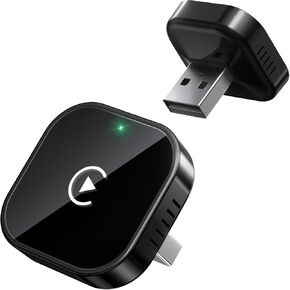 محول CarPlay اللاسلكي من Teeran لهاتف iPhone (ترقية 2026)، توصيل وتشغيل صغير للسيارات مع Apple CarPlay سلكي من المصنع، اتصال سريع ومستقر، إعداد سهل، توافق واسع للمركبات (أسود) in Kuwait
