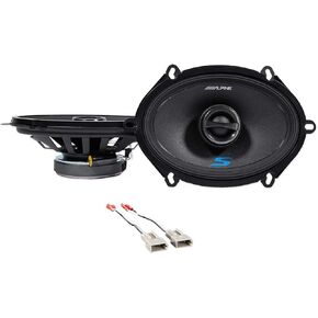 زوج من مكبرات الصوت ALPINE S-S57 بقوة 230 وات 5 × 7 بوصة أو 6 × 8 بوصة مجموعة مكبرات صوت السيارة المحورية ثنائية الاتجاه مع موصل سلك مكبر الصوت METRA 72-5512 المتوافق مع فورد 1987-Up (عنصران) in Kuwait
