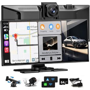 Carplay Screen for Car, Largest 11.5" Wireless Carplay & Android Auto Screen with 4K Dashcam / 1080P Rear Camera, Compatible with A-pple Carplay, Bluetooth, FM, TF Card, Voice Control, Navigation in Kuwait