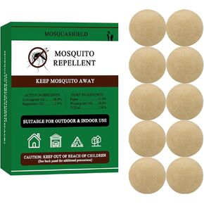 Mosquito Repellent Balls,Mosquito Repellent for Outdoor Patio,Natural Mosquito Deterrent for Outdoor, Yard, Room, Effective Mosquito Control for Camping, Home & Garden - 10 Balls in Saudi Arabia