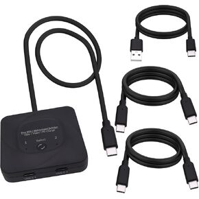 USB-C Switch Splitter ثنائي الاتجاه USB Type C Switch 1 in 2 Out/2 in 1 Out Selector 2 كمبيوتر مشاركة 1 جهاز محول مصدر الفيديو يدعم 8K@60 هرتز بيانات 10 جيجابت في الثانية 100 وات PD شحن للكمبيوتر المحمول والشاشة in Kuwait