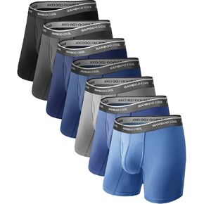 BAMBOO COOL Men's Ultra-Soft Breathable Boxer Briefs - Moisture Wicking Underwear | Comfort Fit, Tagless in Saudi Arabia