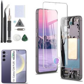 شاشة OLED لهاتف Samsung Galaxy S24 Plus بديل لشاشة Samsung Galaxy S24+ SM-S926U شاشة LCD تعمل باللمس مجموعة رقمية مع أدوات (مع دعم الإطار لبصمة الإصبع) in Kuwait