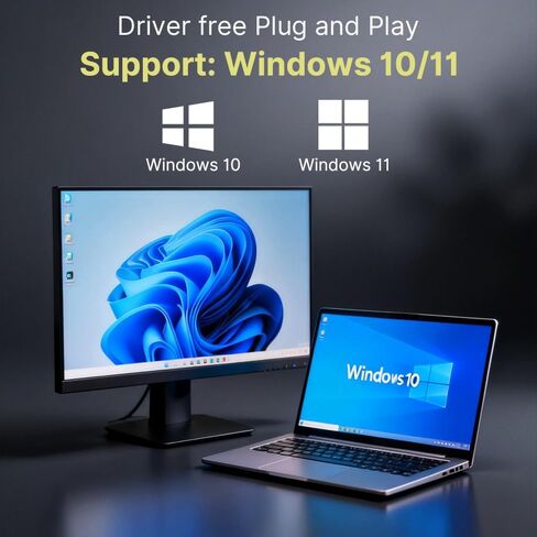 BE6500 WiFi 7 USB Adapter, Tri-Band 6GHz/5GHz/2.4GHz, 6.5Gbps High Speed, USB 3.0 Dual Antenna, 4K-QAM, Low Latency, for PC Gaming, Compatible with Windows 11/10 in Kuwait