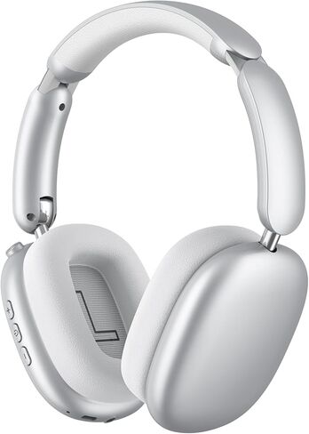 سماعات رأس Wentronic Y02 بخاصية إلغاء الضوضاء النشطة، بطارية 60 ساعة، 5 أوضاع موسيقى EQ، صوت عالي الدقة، صوت جهير عميق، سماعة رأس بلوتوث 5.4 لاسلكية قابلة للطي فوق الأذن، وسادات أذن جلدية قابلة للتنفس (فضي) in Kuwait