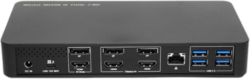 قاعدة إرساء Boom ZYGO USB‑C/DisplayLink - محور عرض ثلاثي 4K60، متوافق مع BYOM/Zoom/Teams، شحن 96 وات، إيثرنت، 6 منافذ USB، HDMI وDP، متوافق مع TAA in Kuwait