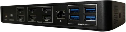 قاعدة إرساء Boom ZYGO USB‑C/DisplayLink - محور عرض ثلاثي 4K60، متوافق مع BYOM/Zoom/Teams، شحن 96 وات، إيثرنت، 6 منافذ USB، HDMI وDP، متوافق مع TAA in Kuwait