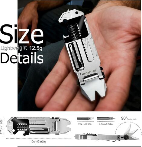 EDC Gear Pry Bar EDC 7 في 1 أداة متعددة مع سلسلة مفاتيح، فتاحة زجاجات، مفك براغي، مفاتيح ربط، مسطرة، كاسر النوافذ، مزيل الأظافر، معدات النجاة للتخييم، المشي لمسافات طويلة، في الهواء الطلق، الحمل اليومي in Kuwait