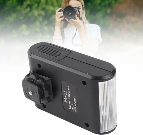 مصباح يدوي على الكاميرا Mini Slave Flash Hot Shoe Mount لكاميرات DSLR مقاس 8.3 × 5.8 × 3.7 سم 82 جرام، لا مزيد من اللقطات المعرضة للضوء لعشاق التصوير الفوتوغرافي أثناء السفر in Kuwait