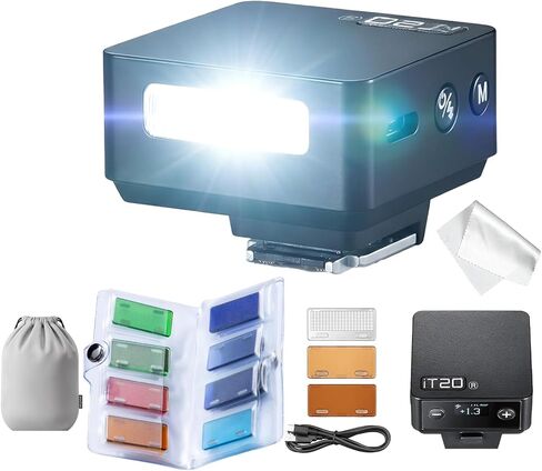 فلاش Godox IT20 R IT20R لـ Ricoh GR III، IIIX، IIIX HDF، GODOX IT20 Mini TTL مع ملحق مغناطيسي MA01 لـ Ricoh GR3، 3X، 3X HDF، 700+ Pops، إعادة تدوير 1.5S، شحن USB-C، فلتر ألوان مغناطيسي in Kuwait