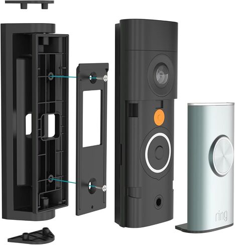 Holicfun حامل زاوية قابل للتعديل لجرس الباب السلكي R ing Plus (الجيل الثاني) وجرس الباب السلكي Pro (الجيل الثالث)، تعديل 0-45 درجة يسار/يمين in Kuwait