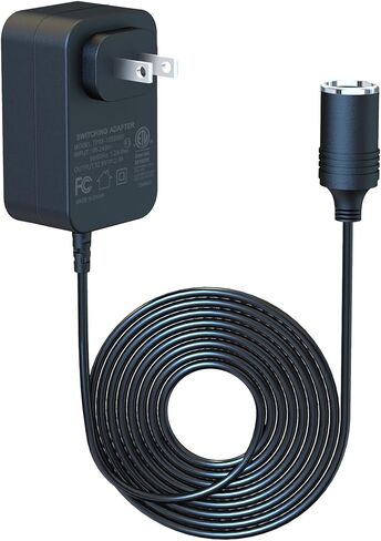 12V2A AC Power Adapter, wall Mounted Cigarette Lighter/Bucket line, Suitable for Charging car Cigarette lighters/Household appliances AC 120V-240V/DC 12V (24W) Compatible with 12V 1.0A 1.5A 2.0A in Kuwait