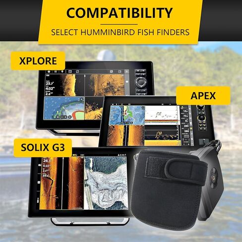 غطاء محول السفر لـ Humminbird Mega Live، غطاء واقٍ محمول من النيوبرين للقارب، تصميم ممتص للصدمات ومقاوم للماء لمحولات السونار للتصوير المباشر الضخمة in Kuwait