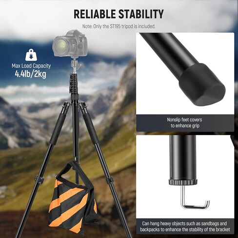 NEEWER ST195 Photography Light Stand 1.5-6.4ft/47-195cm Aluminum Reversible Studio Lighting Tripod for Strobe Camera Softbox + AP100C 105W RGB LED Panel Video Light Kit with Barn Doors, 1200 LEDs in Kuwait