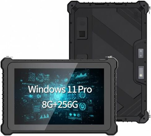 10.1 inch Rugged Tablet with 2D Barcode Scanner, Windows 11 Pro, 4G LTE, WiFi, GPS, NFC, 8GB+256GB Industrial Tablet PC, IP67 Waterproof, Sunlight Readable, Fingerprint, USB-C, 8000mAh in Kuwait