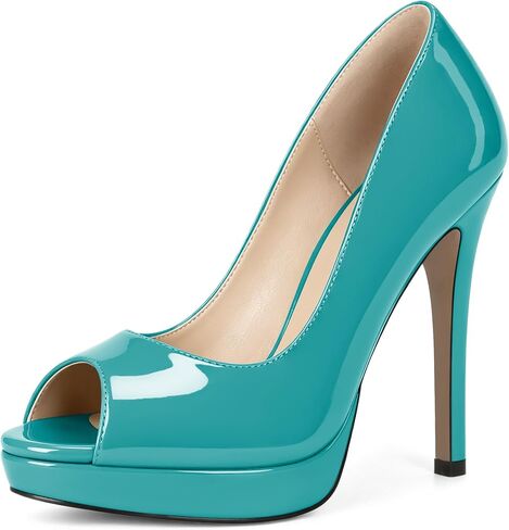 Joseywade منصة Stiletto Heels زقزقة اصبع القدم عالية الكعب مضخات المرأة 5 بوصة حفلة الرقص أنيق الانزلاق على الأحذية in Kuwait