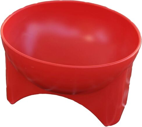 Lap Bowl - A Snack Bowl for your leg, Microwave Safe, Dishwasher Safe, Stain Resistant, Floating Design, for Travel, Camping, Boating, Home Use (Red, 6") in Kuwait