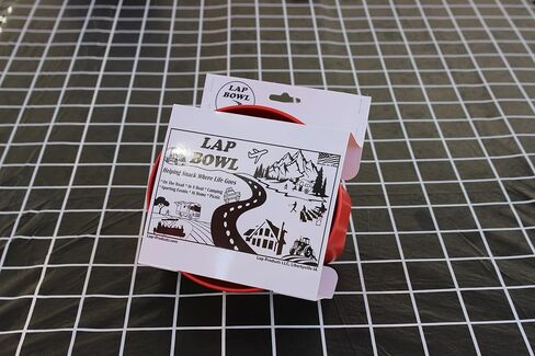 Lap Bowl - A Snack Bowl for your leg, Microwave Safe, Dishwasher Safe, Stain Resistant, Floating Design, for Travel, Camping, Boating, Home Use (Red, 6") in Kuwait