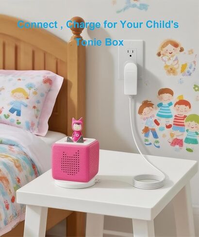 لقاعدة سلك الطاقة Tonie Box Charger 5.9FT لمشغل الصوت Tonies للأطفال، محطة شحن بديلة لصندوق Tony in Kuwait