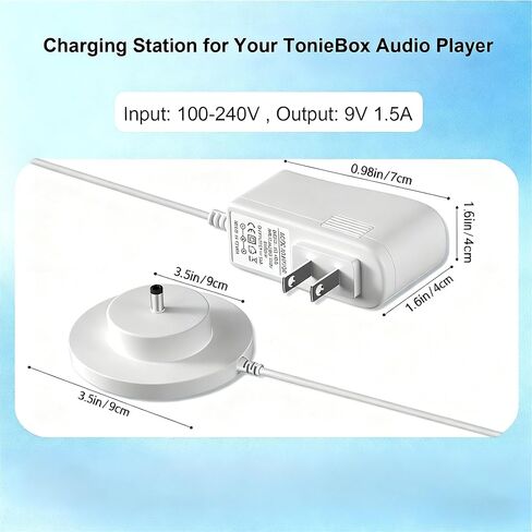 لقاعدة سلك الطاقة Tonie Box Charger 5.9FT لمشغل الصوت Tonies للأطفال، محطة شحن بديلة لصندوق Tony in Kuwait