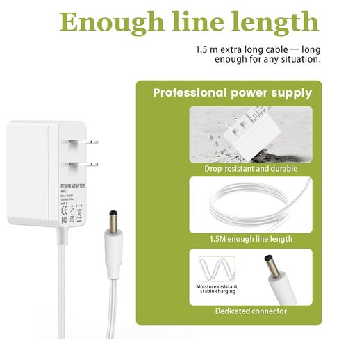 Lnauy 5V Charger Cord Compatible with VTech Baby Monitor VM819 VM819-2 PU VTech VM901 VM919HD VM919-2HD, Not for Camera, Baby Video Monitor Power Cord Replacement in Saudi Arabia