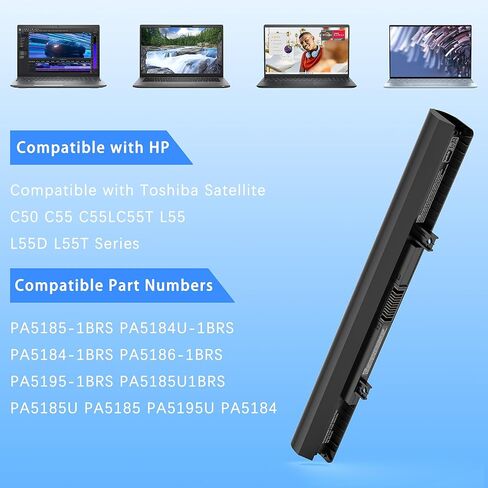 جديد PA5185U-1BRS PA5195U-1BRS استبدال بطارية الكمبيوتر المحمول لتوشيبا الأقمار الصناعية C50 C55 C55D C55T L55 L55D L55T C55-B5200 C55D-B5310 C55-B5300 C55-B5270 in Kuwait