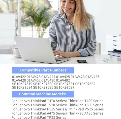 72Wh 61 ++ 01AV427 01AV425 بطارية ل T480 T470 P51S P52S T570 T580 A485 A475 TP25 سلسلة SB10K97584 SB10K97585 01AV490 01AV492 X50M08812 4X50M08812 01AV422 01AV423 01AV428 in Kuwait