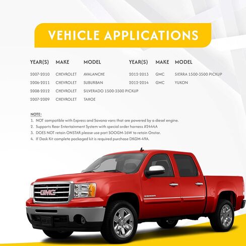 SWRGM-49A | Radio Replacement w/SWC Retention for GM LAN 29-Bit Trucks and SUVs 2012-2014 w/Bose Amplified & Non-Amplified Systems in Kuwait