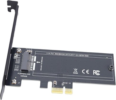 بطاقة محول M.2 SSD إلى PCI E، مناسبة لـ OSX Pro 2013-2017 12+16 Pin SSD، محول PCIe 4.0 1X، التوصيل والتشغيل لأنظمة Winds 10/11 in Kuwait