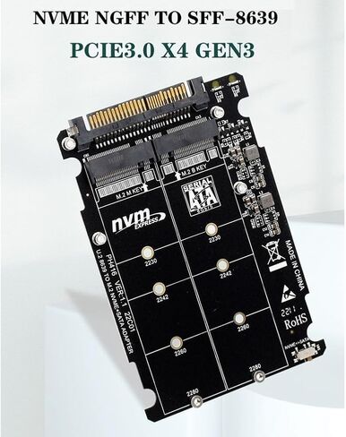 2X M.2 SSD إلى محول U.2 2In1 M.2 NVMe وSATA-Bus NGFF SSD إلى محول PCI-E U.2 محول PCIe M2، بدون غلاف in Kuwait