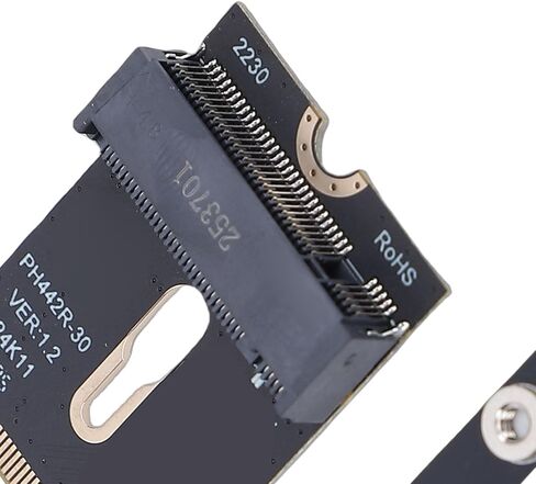VINGVO M.2 AE Key Extension Adapter, PCI E 4.0 NGFF 2230 A Key Male to M Female NVME Extension Adapter with Bracket, Supports Up to 64Gbps, Ideal for Laptop Mainboard SSD 2280 in Kuwait