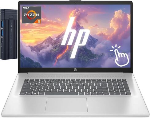 لاب توب HP 17، شاشة لمس HD+ مقاس 17.3 بوصة، AMD Ryzen 5 7430U، ذاكرة الوصول العشوائي 32 جيجابايت، 1 تيرابايت SSD، قاعدة تركيب 128 جيجابايت 9H، واي فاي 6، بلوتوث 5.4، كاميرا ويب، ويندوز 11 برو، فضي in Kuwait