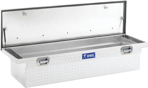 UWS EC10611 HALL HANDGE 72 بوصة مربع أدوات شاحنة الألومنيوم الثقيلة 72 بوصة مع انخفاض الشكل ، غطاء RIMIDCORE ، الفضة in Kuwait