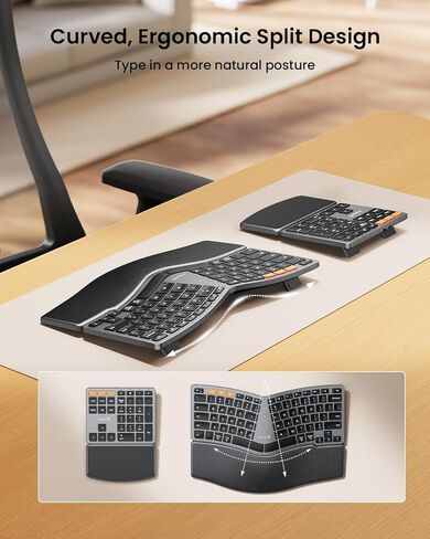 ProtoArc Bluetooth Ergonomic Keyboard and Trackball Mouse in Kuwait