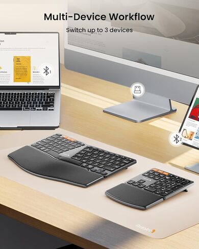 ProtoArc Bluetooth Ergonomic Keyboard and Trackball Mouse in Kuwait