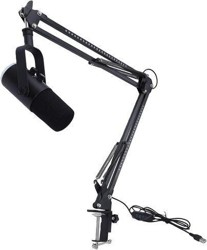 banapoy Dynamic Gaming Microphone for PC, USB Condenser Mic, Computer RGB Mic Kit with Boom Arm Stand, Noise Cancellation, for Streaming, Podcasting, Recording (Black) in Kuwait