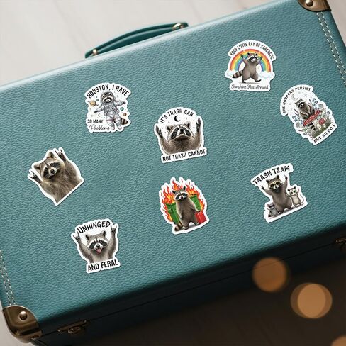 20 PCS Funny Raccoon Stickers Pack Trash Panda Meme Sarcastic Quotes Waterproof Vinyl Decals Adult Humor Laptop Water Bottle Phone Case Office Gift Animal Lover Possum Opossum Cute in Kuwait