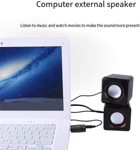 External USB Sound Card 3D Audio Headset Microphone Adapter for PC Desktop Support for Three-Dimensional Sound in Kuwait