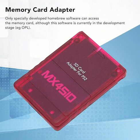 محول قارئ بطاقات MX4SIO SIO2SD TF لبطاقة الذاكرة، محول TF، محول بطاقة الذاكرة، قارئ بطاقة ذاكرة بديل ثابت مصنوع يدويًا لـ (أحمر شفاف) in Kuwait