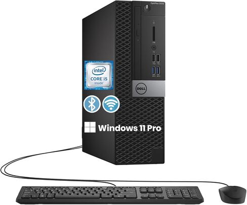 Dell OptiPlex 5050 SFF Computer Desktop PC, Intel Core i5-6500T, 8GB RAM, 256GB SSD, HDMI, Keyboard & Mouse, Windows 11 Pro, USB WiFi, Bluetooth (Renewed) in Kuwait