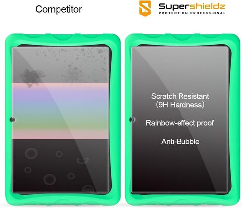 Supershieldz (2 Pack) Designed for Contixo 10 inch Kids Tablet (K103) Screen Protector, (Tempered Glass) Anti Scratch, Bubble Free in Kuwait
