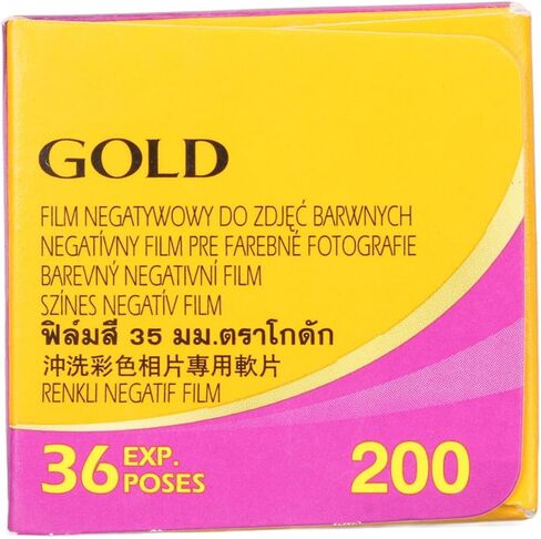 Gold 200 Color Negative Film, Professional ISO 200 35mm 36 Exposures Color Negative Film for Kodak Cameras, High Clarity and Resolution Small and Compact, Easy to Store and Carry in Kuwait