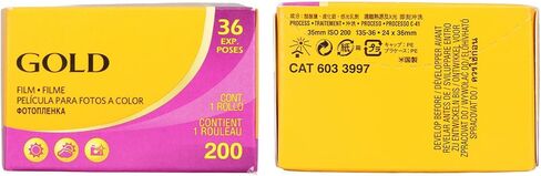 Gold 200 Color Negative Film, Professional ISO 200 35mm 36 Exposures Color Negative Film for Kodak Cameras, High Clarity and Resolution Small and Compact, Easy to Store and Carry in Kuwait