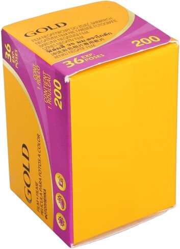 Gold 200 Color Negative Film, Professional ISO 200 35mm 36 Exposures Color Negative Film for Kodak Cameras, High Clarity and Resolution Small and Compact, Easy to Store and Carry in Kuwait