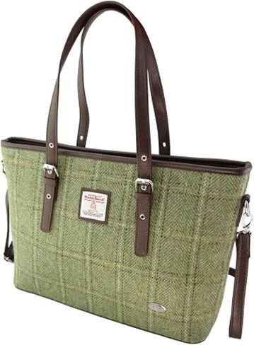 Glen Appin Of Scotland Ladies Harris Tweed Spey Tote Bag With Shoulder Strap LB1028 in Kuwait